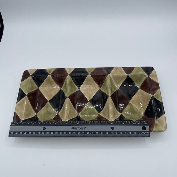 Tabletops Unlimited Harlequin Black Meat & Cheese Tray with Spreader - Picture 5 of 9